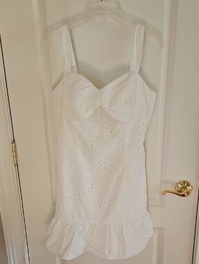 NWT Lilly Pulitzer White Rocko Eyelet Romper with Adjustable Straps